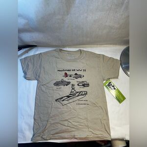 Machines of WWII - YS - Tan tshirt - NWT - Know Wear Kids